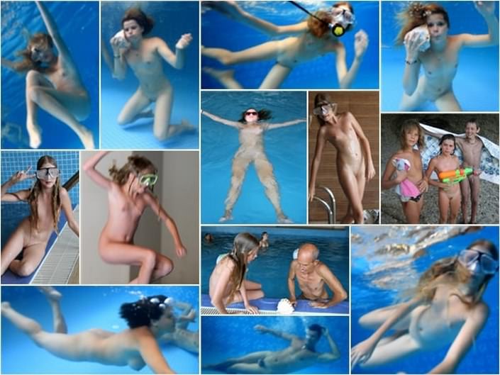 Purenudism collection family naked rest in the pool Purenudism collection family naked rest in the pool